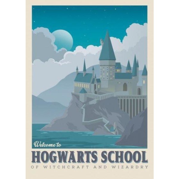Harry Potter - Welcome to Hogwarts School MultiColor 61cm x 91,5cm + svart ram