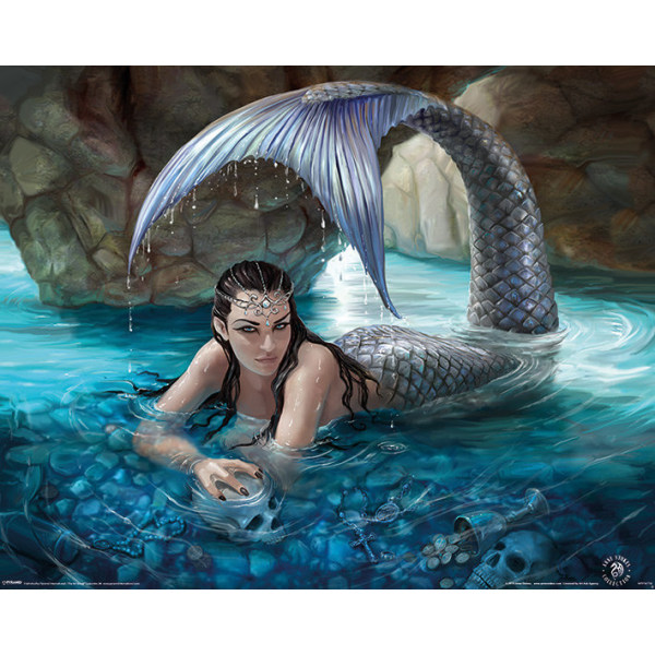 Anne Stokes - Hidden Depths, Sjöjungfru Multicolor