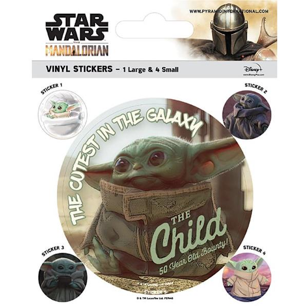 Klistermärken - Star Wars - The Mandalorian (The Child) Multicolor
