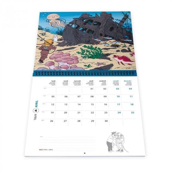 Tintin - Väggkalender 30 x 30 cm 2027 Multicolor