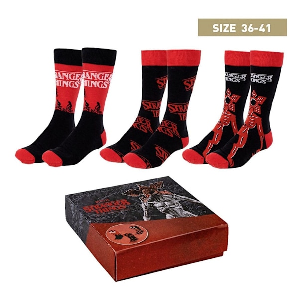 Stranger Things - Strumpor - 3-Pack multifärg one size