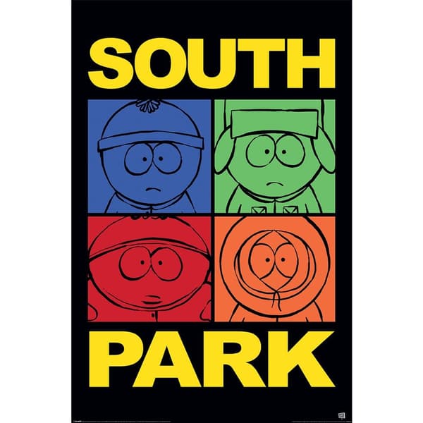 Poster - SOUTH PARK (BLOCK COLOUR) multifärg