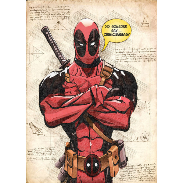 A3 Print - Deadpool, Chimichangas Multicolor