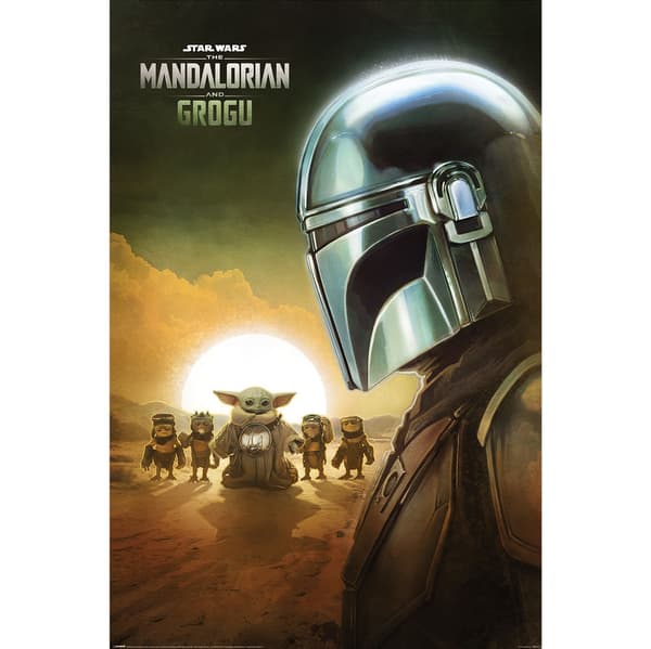 Poster - THE MANDALORIAN AND GROGU (SUNSET) Multicolor