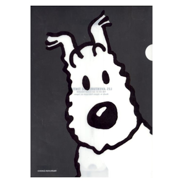 Tintin - Plastficka A4 - Milou - Grå Multicolor