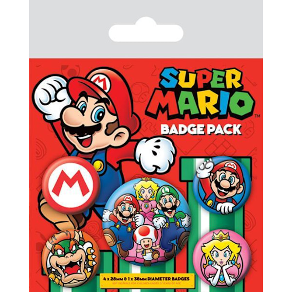 Badge Pack -  Super Mario (Mario) Multicolor