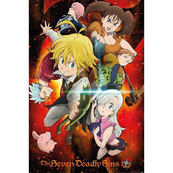 SEVEN DEADLY SINS - Key Art 1 multifärg