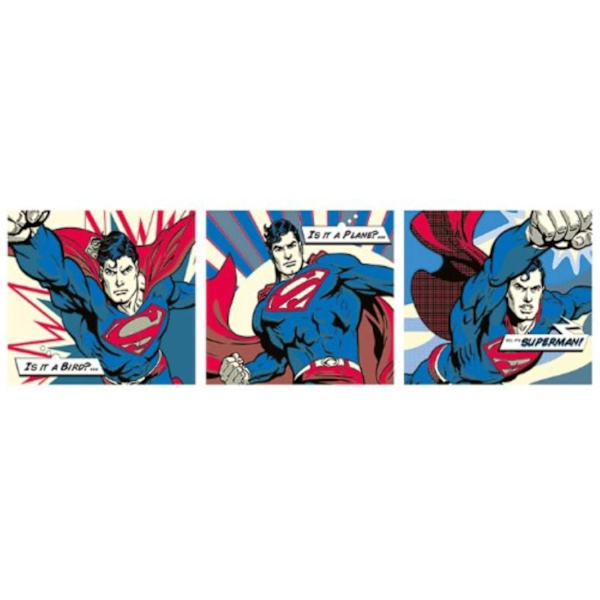 Superman - Panels - Stor poster Multicolor