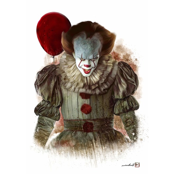 A3 Print - IT - Clown multifärg