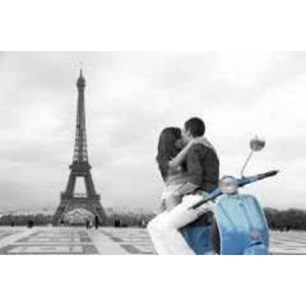 Paris, Frankrig - Eiffeltårnets blå scooter Multicolor