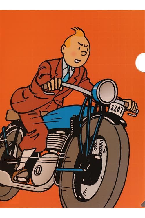 Tintin - Plastficka A4 - Tintin på motorcykel multifärg