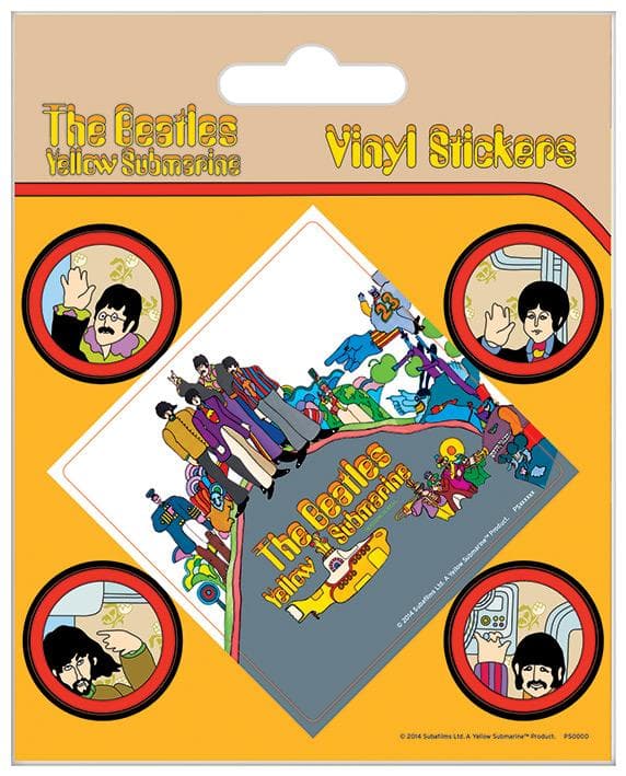 Klistermärken - The Beatles (Yellow Submarine) multifärg