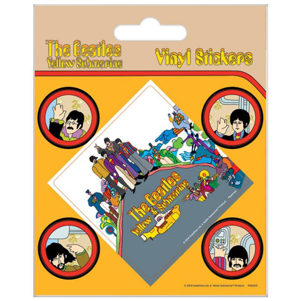 Vinyl Sticker Pack - Klistermärken - The Beatles (Yellow Submari Multicolor
