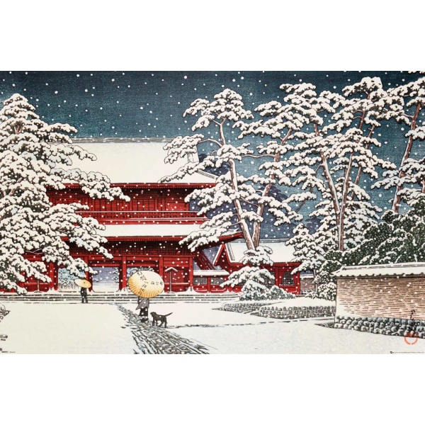 Kawase - Zojo Temple in the Snow - Asiatisk konst Multicolor