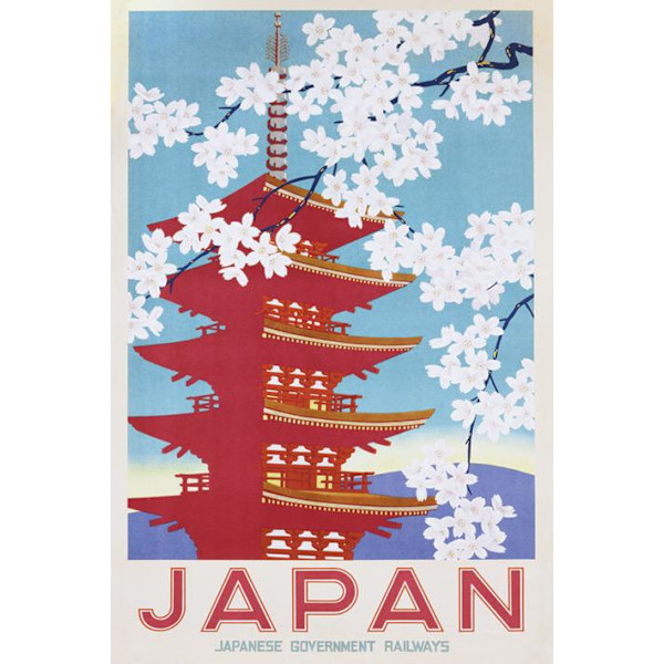 Japanese Goverment Railways - Blossom - Asian Art multifärg