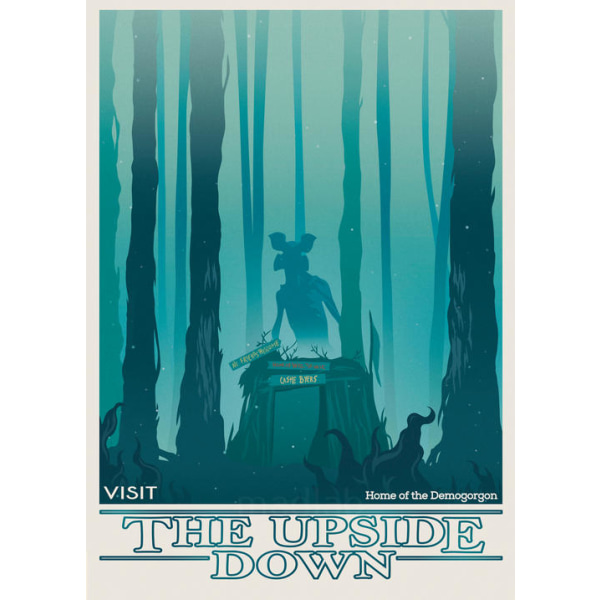 A3 Print - Stranger Things - Visit the upside down Multicolor