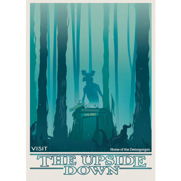 A3 Print - Stranger Things - Visit the upside down multifärg