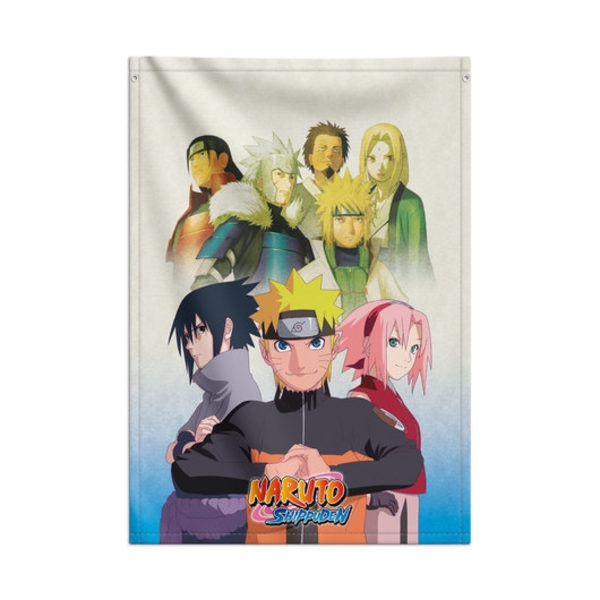 Posterflagga - Naruto Shippuden - Group multifärg