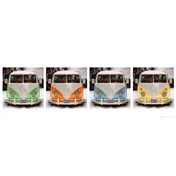 VW - Bussar - Stor poster multifärg