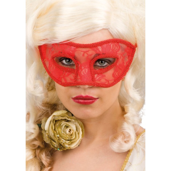 Ansiktsmask - Red lace mask multifärg