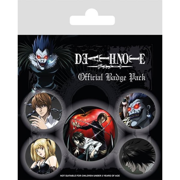Badge Pack - Death Note (karakterer) Multicolor