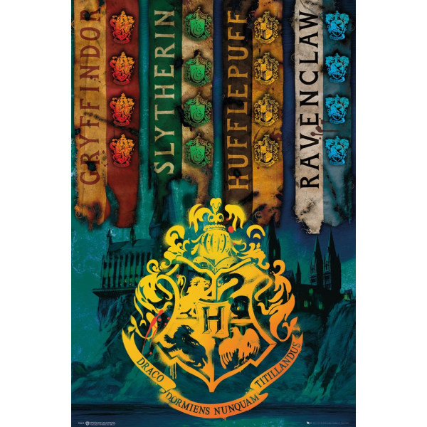 Harry Potter - House Flags multifärg