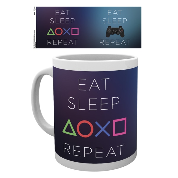 Playstation - Eat Sleep Repeat - Mugg multifärg