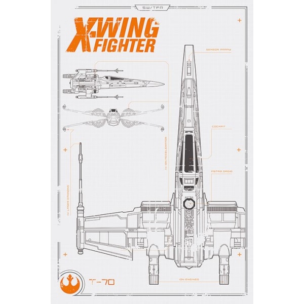 Star Wars Episode VII - X Wing Plans Multicolor