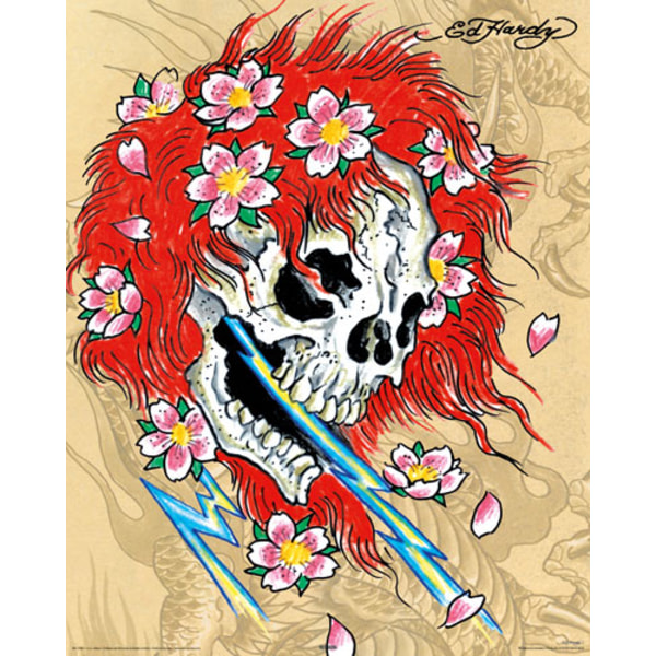 Ed Hardy Poster Redhead Multicolor