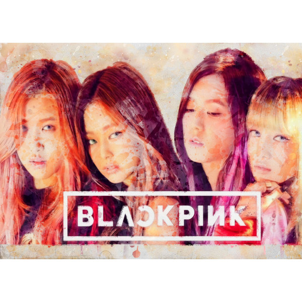 A3 Print - K Pop - Black Pink 1 multifärg