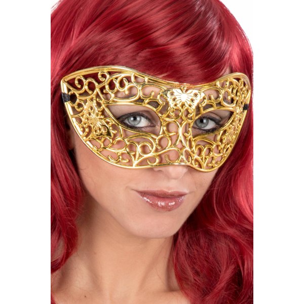 Ansiktsmask - Mask in ornament gold multifärg