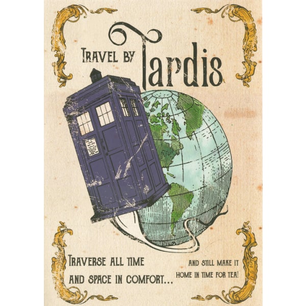 A3 print - Doctor Who - Rejser af Tardis Multicolor