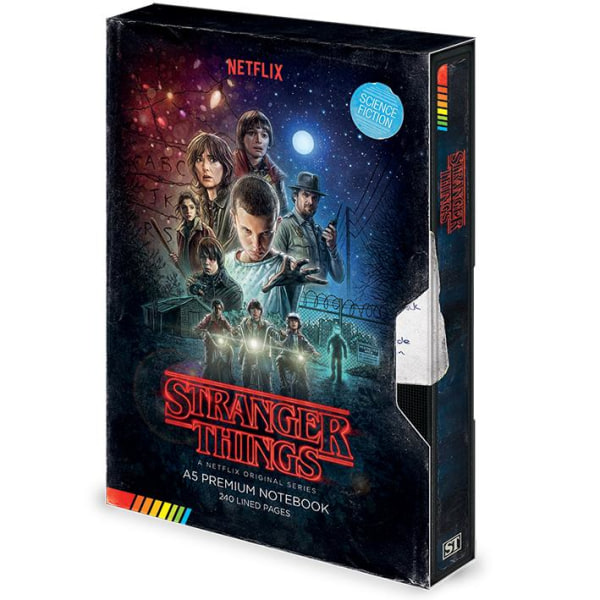 Muistikirja - Stranger Things 1 - näyttää VHS:ltä Multicolor