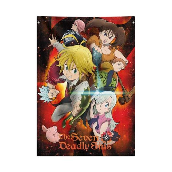 Posterflagga - The Seven Deadly Sins - Group Multicolor