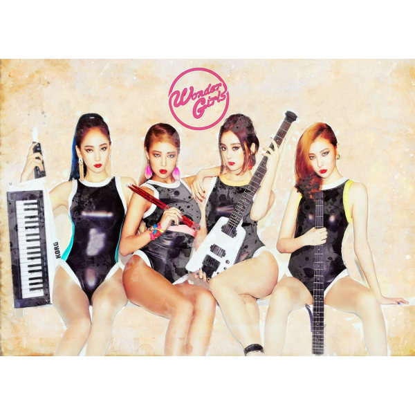 A3 Print - K Pop - Wonder Girls multifärg