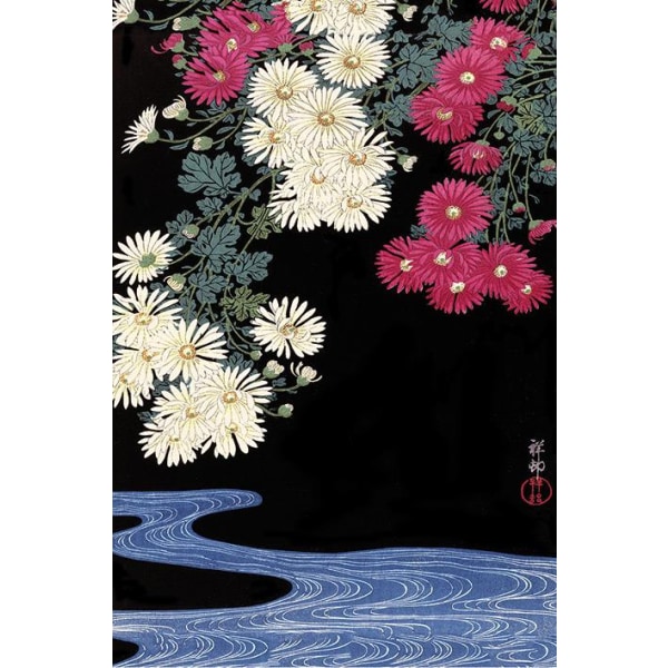 Ohara Koson (krysantemum og rindende vand) Multicolor