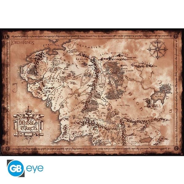 LORD OF THE RINGS - Map Multicolor