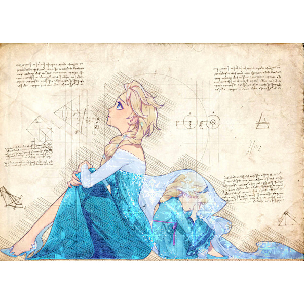 A3 Print - Disney - Frost Elsa 2 Multicolor