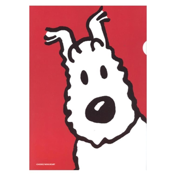 Tintin - Plastficka A4 - Milou - Röd Multicolor