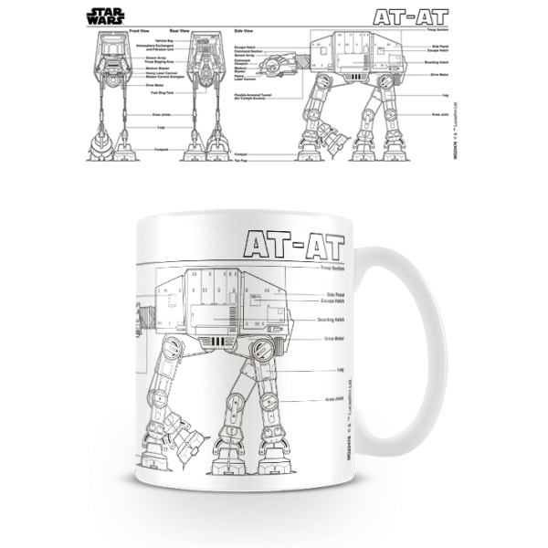 Star Wars - AT AT Sketch - Mugg multifärg