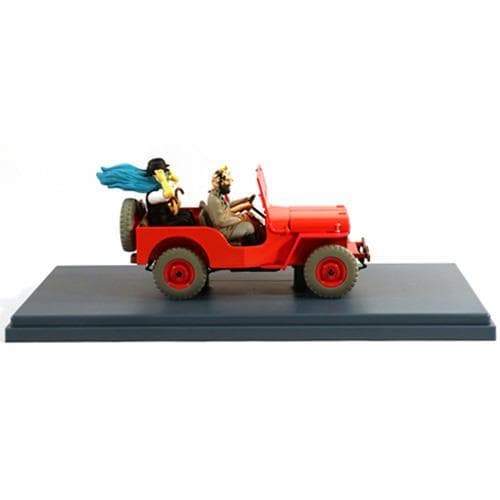 Tintin - 1:24 Modellbil #47 - Röd Jeep Willys multifärg
