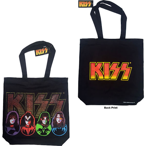 Tygväska - Kiss - Faces and Logo Multicolor one size