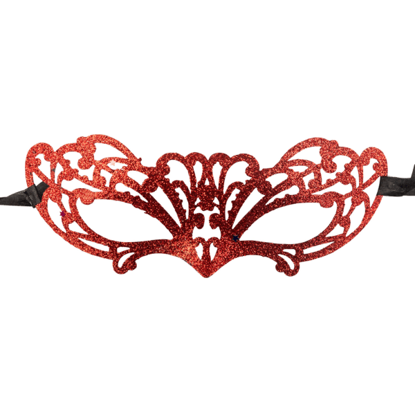Ansiktsmask - Red glitter mask multifärg