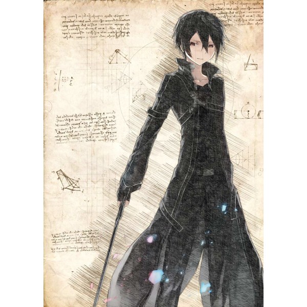 A3 Print - Sword Art Online 4 Kirito Multicolor