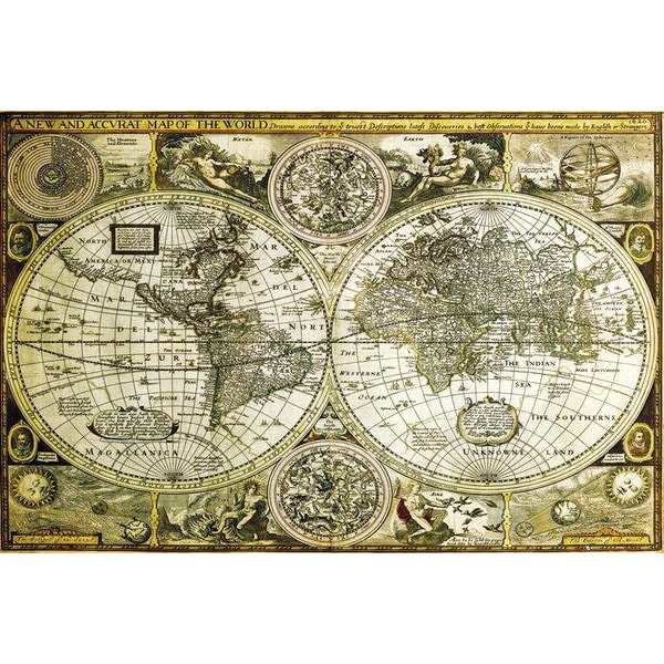 Världskarta -  Historical World Map Multicolor