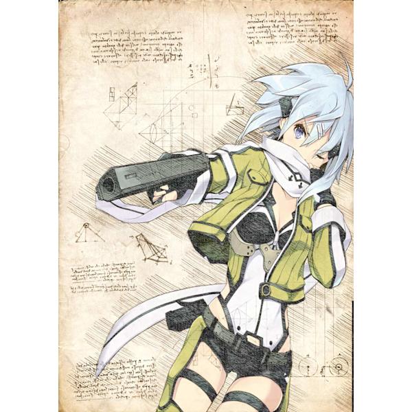 A3 Print - Sword Art Online 6 Sinon Multicolor