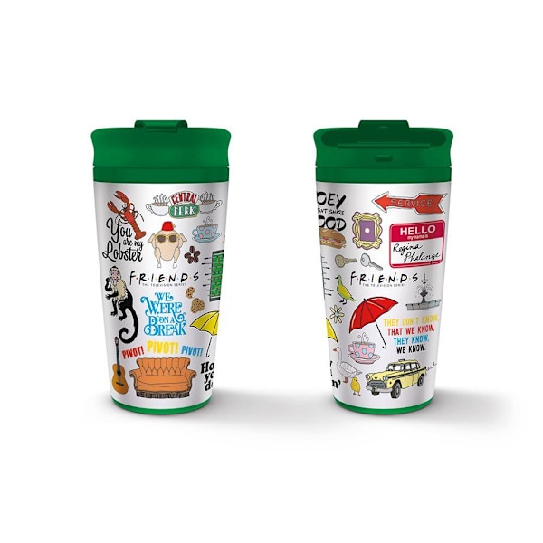 Friends (Iconographic) Metal Travel Mug Multicolor