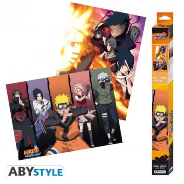 NARUTO SHIPPUDEN - Set 2 Chibi Posters - Groups Multicolor