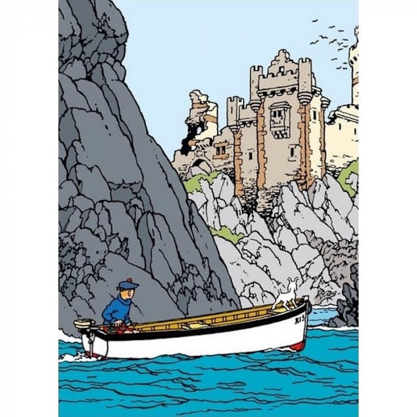 Tintin - Plastficka A4 - Den Svarta Ön Multicolor