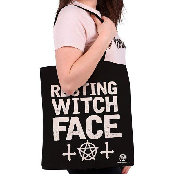 Canvasväska - WITCH PLEASE Resting Witch Face * multifärg one size